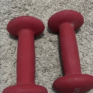 Kids Red Dumbbell Toy Set